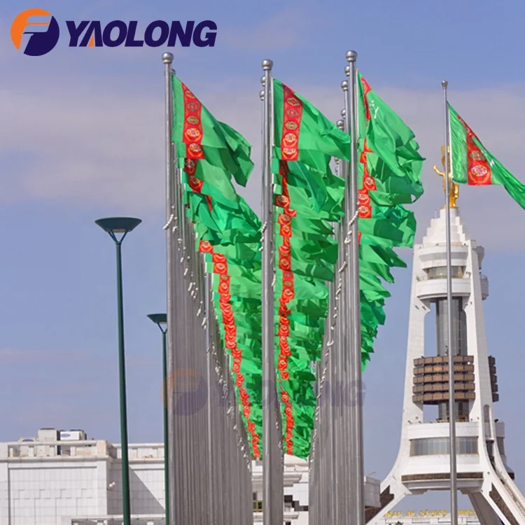 Yaolong 6M 10M 15M 20M 304 316 Stainless Steel Electric Motorized Flag Pole Aluminum Alloy High Quality Flagpole