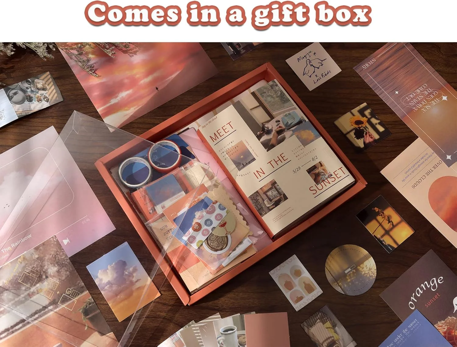 Simno Aesthetic Scrapbook Kit 346pcs Bullet Junk Journal Kit  A6 Grid Notebook DIY Scrapbooking Journal Gift for Teens