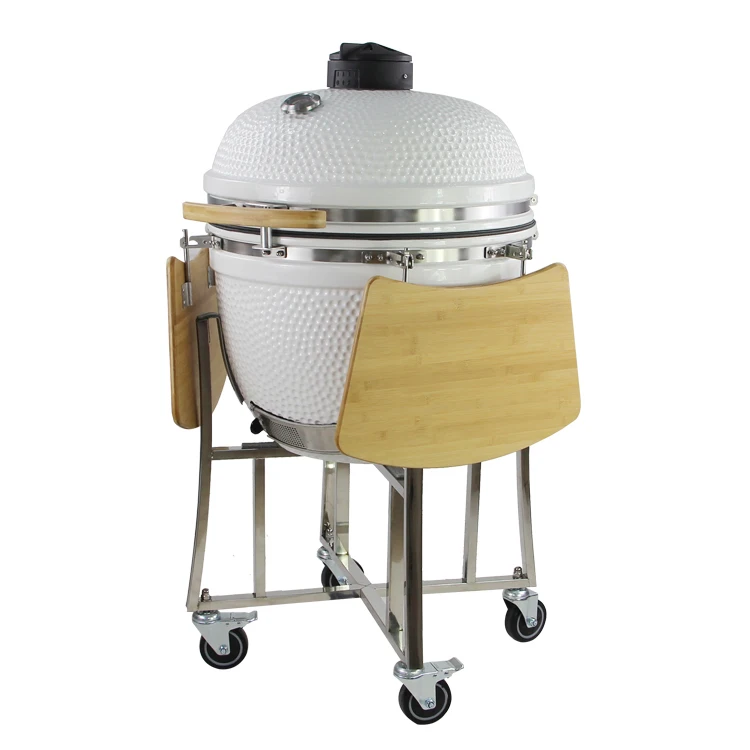 Круглая белая большая печь для выпечки мяса Kamado гриль барбекю