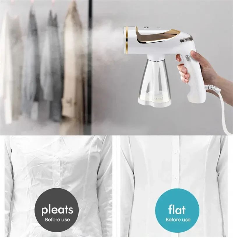 1600W High Power Foldadle Garment Steamer Vertical Horizontal Two Use 40s Fast Preheating Clothes Steamer For Travel and Home