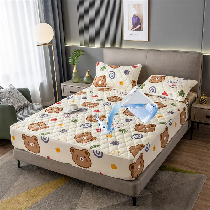Fitted Quilted Waterproof Mattress Protector Waterproof Mattress Cover Protectors Bed Cover Bed Bug Mattress Cover Set