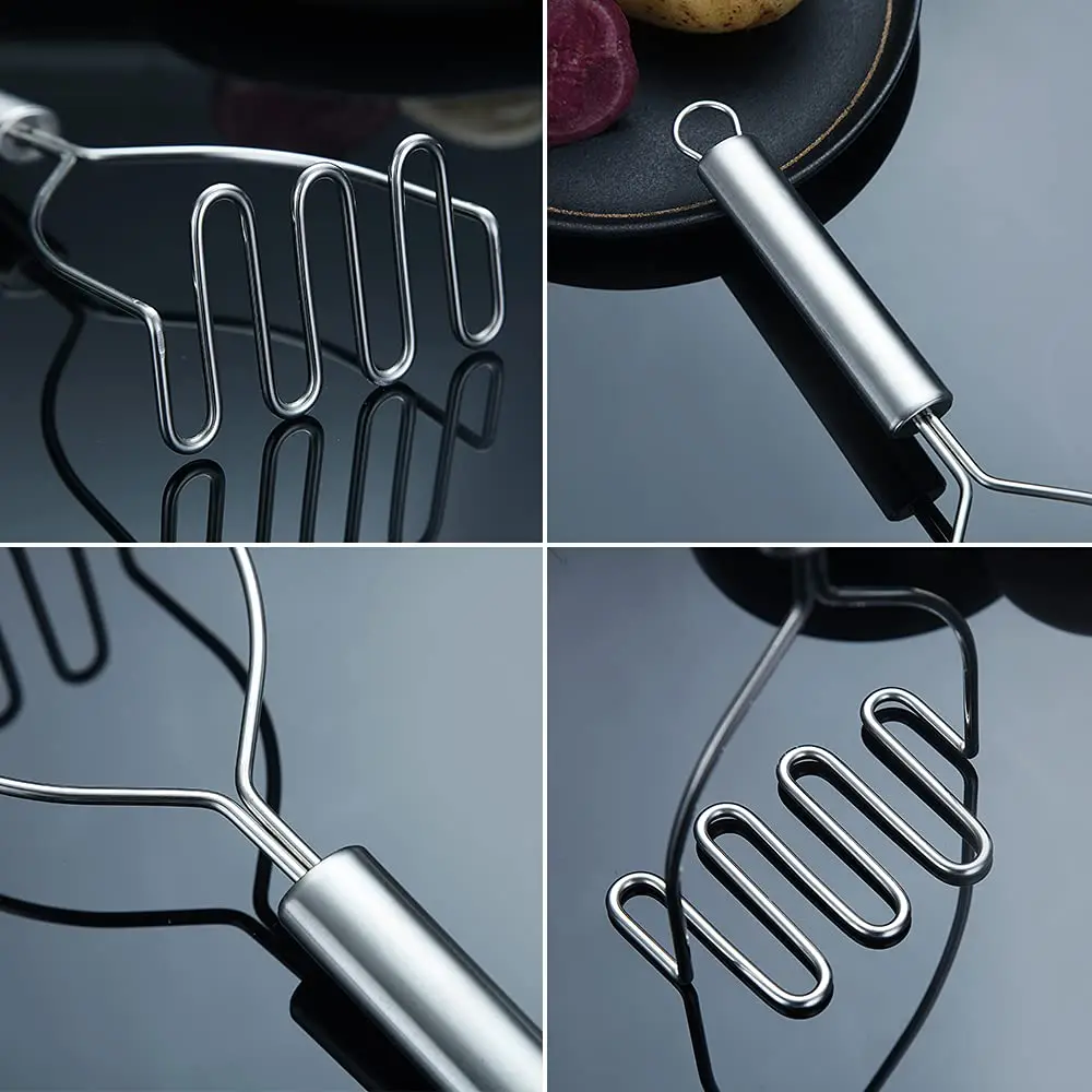 Potatoes Wavy Pressure Ricer Accessories Stainless Steel Kitchen Gadget Wave Shape Potato Masher Press Cooking Tool Mashed