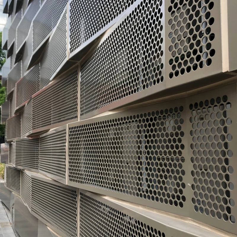 Wall Aluminum Veneer Perforated Facade Panel Perforated Exterior Wall Cladding Panel For Facade