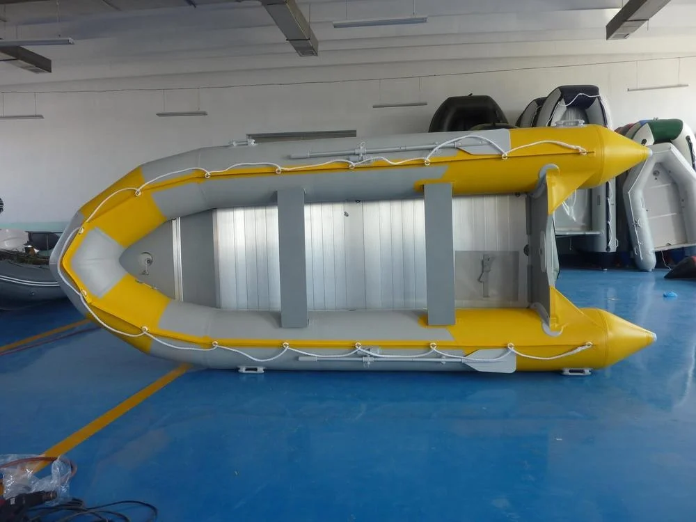 Aluminum Floor Inflatable Rescue Boat Hypalon/PVC Luxury Pontoon Boat