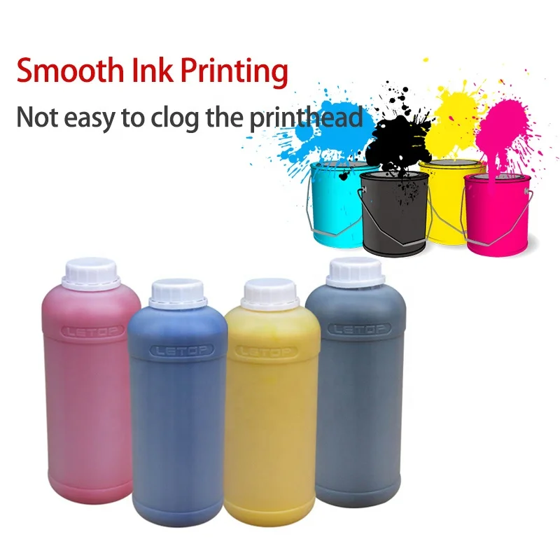 LETOP High Quality Eco Solvent Ink 4 Colors Digital Printing 1 Litre Printing Ink For DX5 DX7 I3200 Head