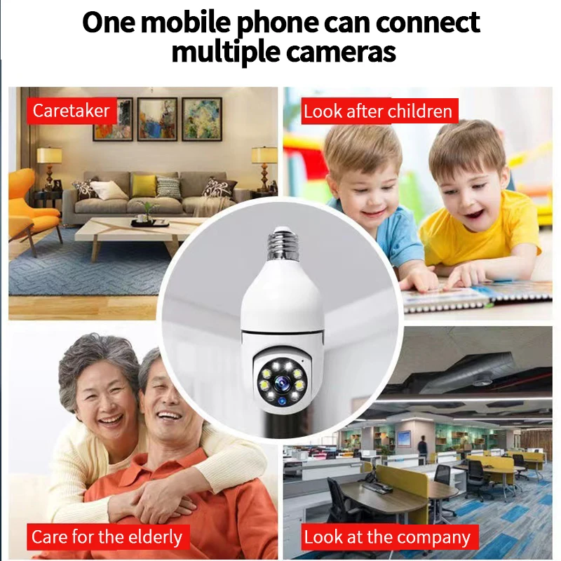 SWGJ E27 Lamp Bulb Light Holder Wholesale 1080P HD Dome Security Surveillance Wireless CCTV Bulb Security Camera