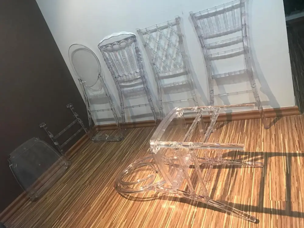 China Wholesale cheap Wedding Clear PC Silla acrylic tiffany chiavari phoenix resin chair