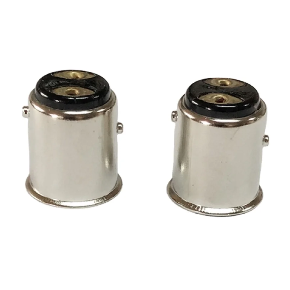 Copper Nickel Plated BAY15D Bayonet Lamp Holder BAY15D Bulb Cap for Turn Signal Light