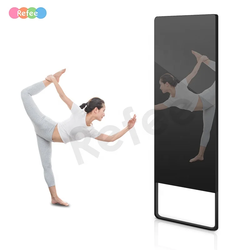 40in тренажерный зал magic smart touch screen зеркала цифровые настенные фитнес led тренировки с отображением времени