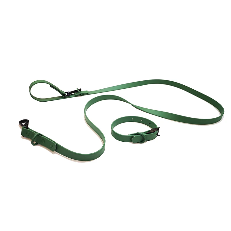 New Arrival Luxury Waterproof Coated PVC Dog Collar Leash