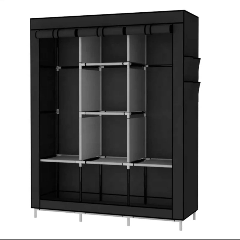 Foldable combined cloth drawer storage cabinet living room bedroom iron shelf fabric drawer storage cabinet