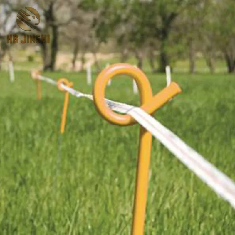 1M Farm Animal Tread-in Portable Electric Fence Pigtail Post Steel Pigtail Stake