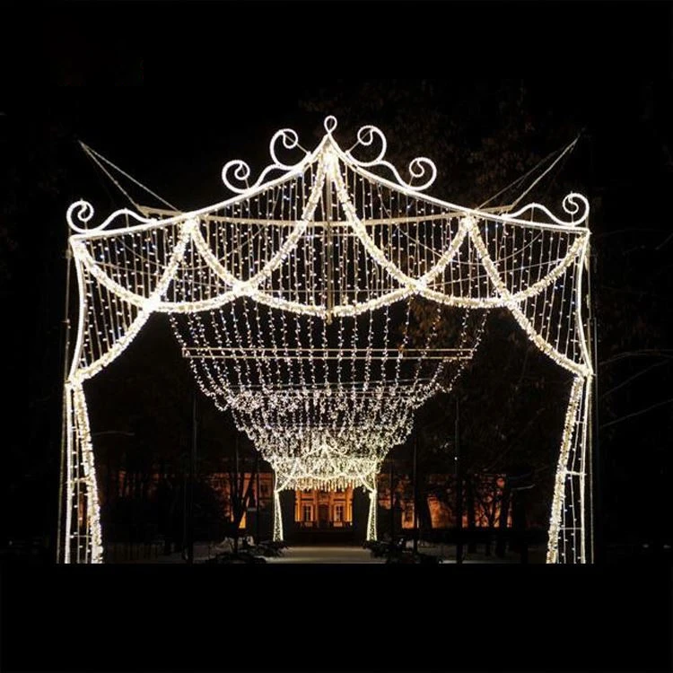 Праздничное Наружное Декоративное освещение, 110 В, 220 В, 3D Арочные светильники