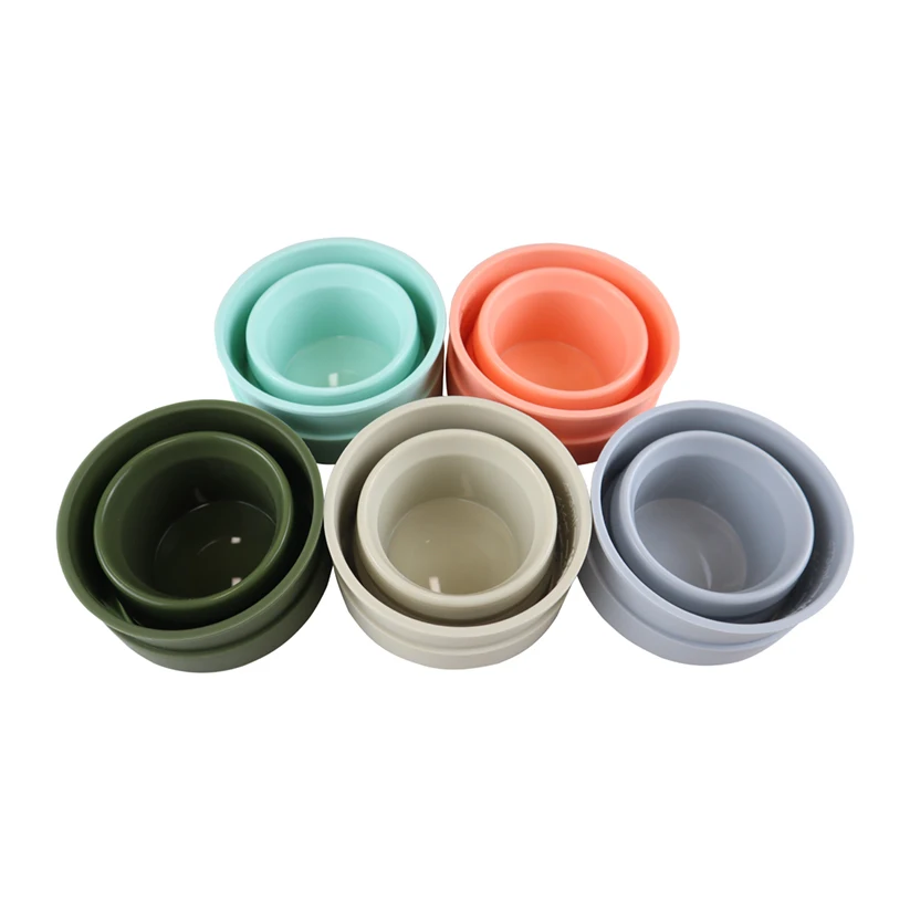 Outdoor camping silicone folding water cup creative gift sports  travel will carry cover telescopic cup mouthwash cup