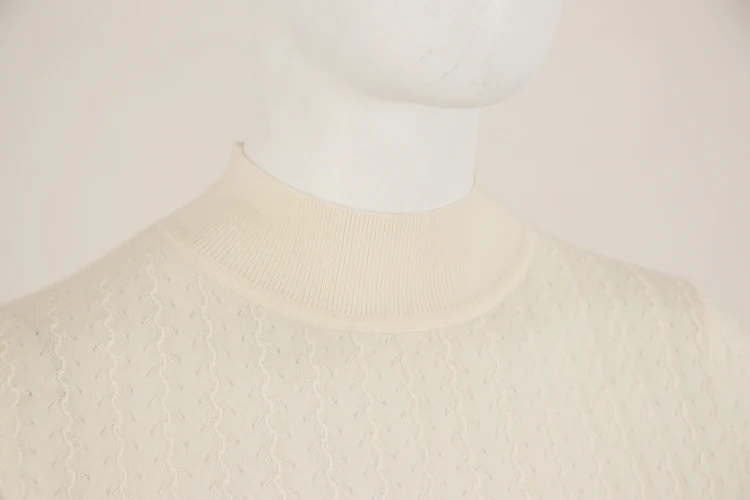 Осенне-зимний базовый облегающий свитер средней длины с воротником, вязаный кашемировый женский свитер