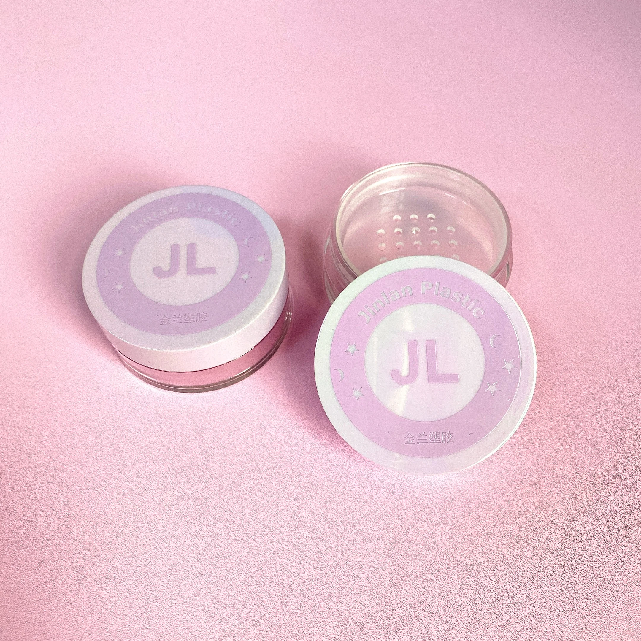 Low Moq Empty Compact Powder Container Pink Reusable Compact Powder Case Cosmetic Container