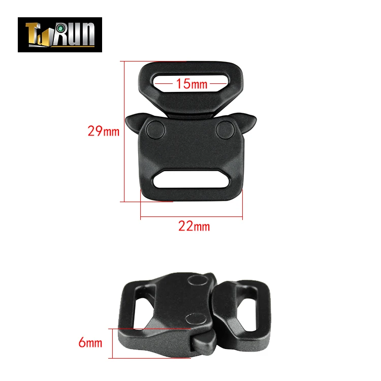 15mm Bag Accessories Waist Belt Buckle Dog Harness Collar Hardware Side Quick Release Buckle Mini Buckle