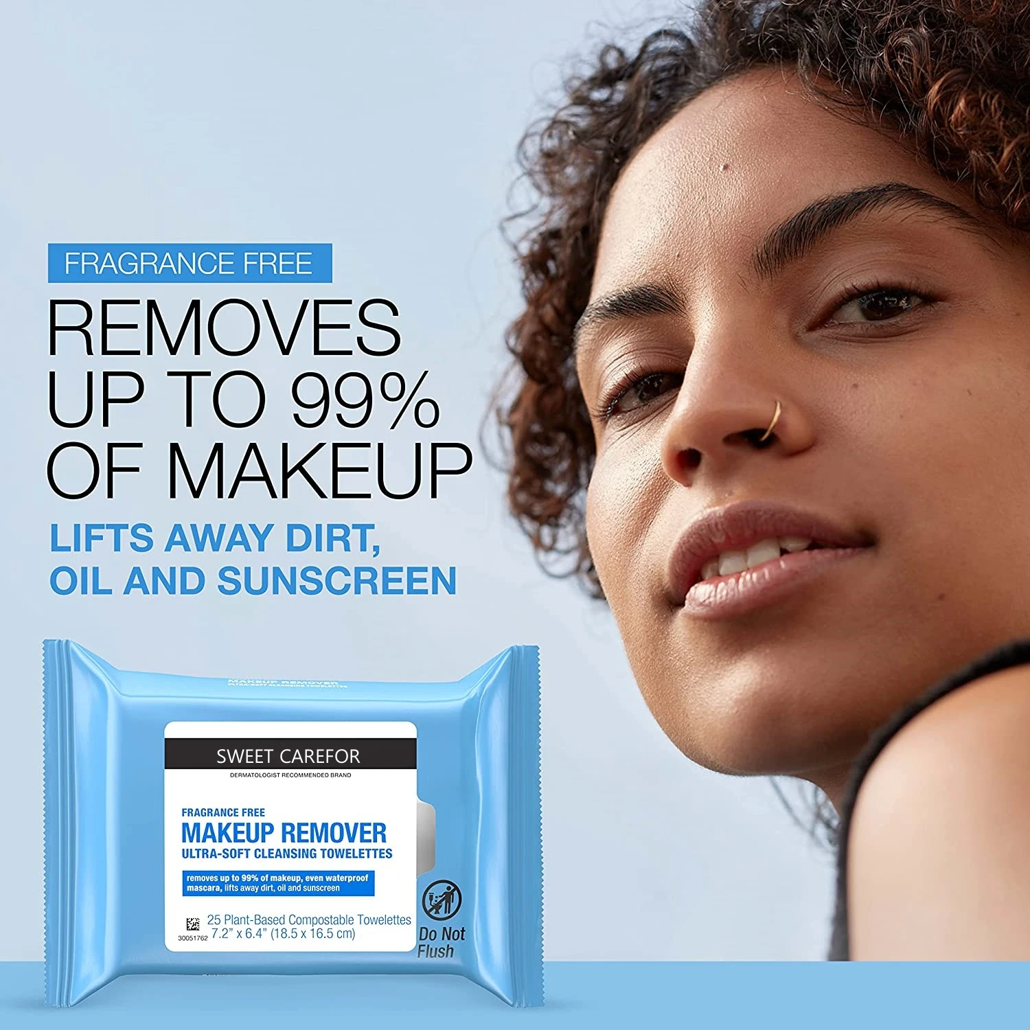 Lady Skin care Products Facial Make Up Removal Cleaning Wet Wipes