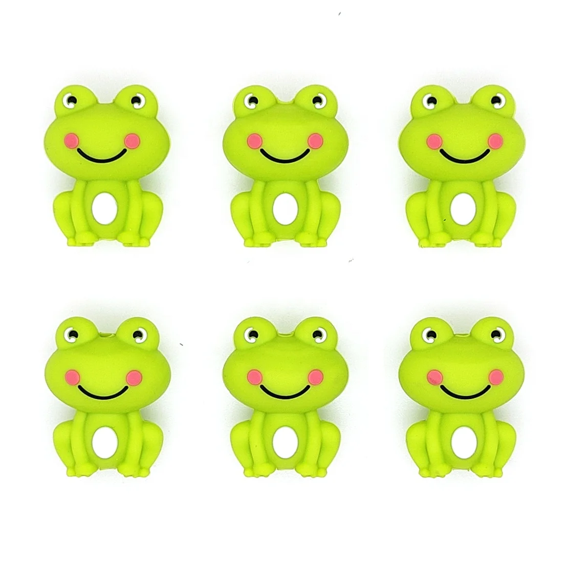 Animal Silicone Beads 3D Frog Focal Loose Beads For Diy Making Pacifier Chain Bracelets Pens Jewelry Frog Silicone Beads