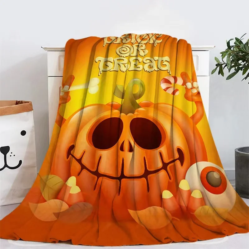 wholesale custom pattern fleece decorative polyester flannel soft double cat sofa Halloween throw blankets for winter
