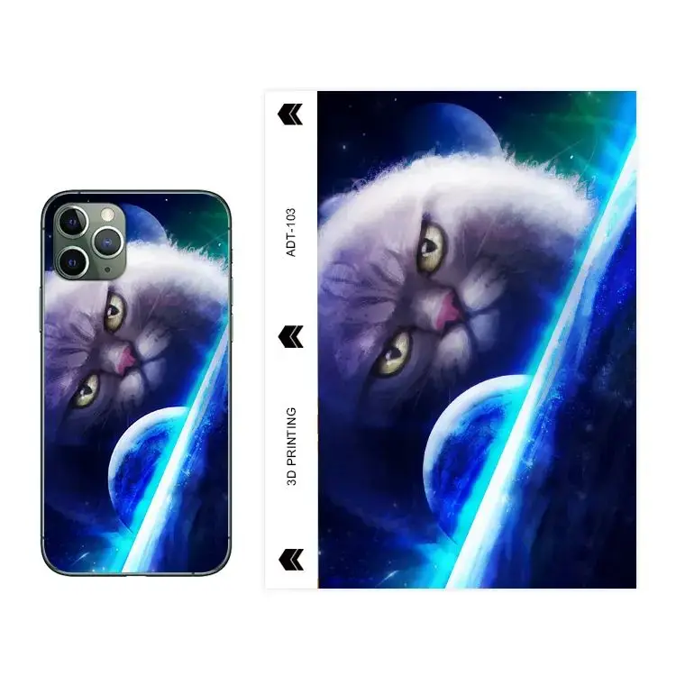 Skycut Direct Manufacture Korea Imported Material Mobile Phone Customize Skin Back Film 3d Hidrogel Sticker For Mobile Phone