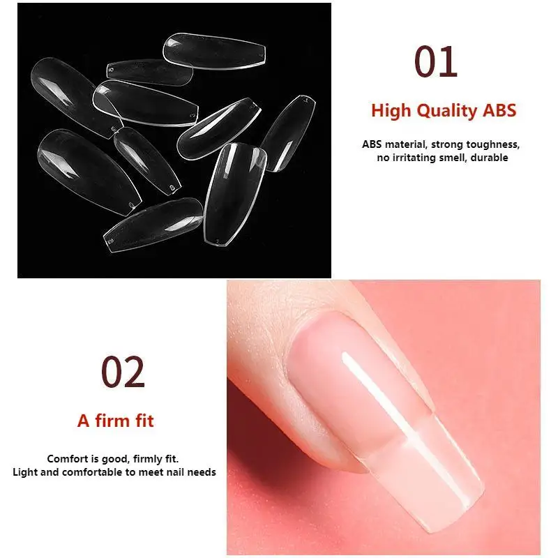 Ultra-thin traceless wear nail  piece Denim French nail piece oval pointed ballet transparent wear nail wholesale
