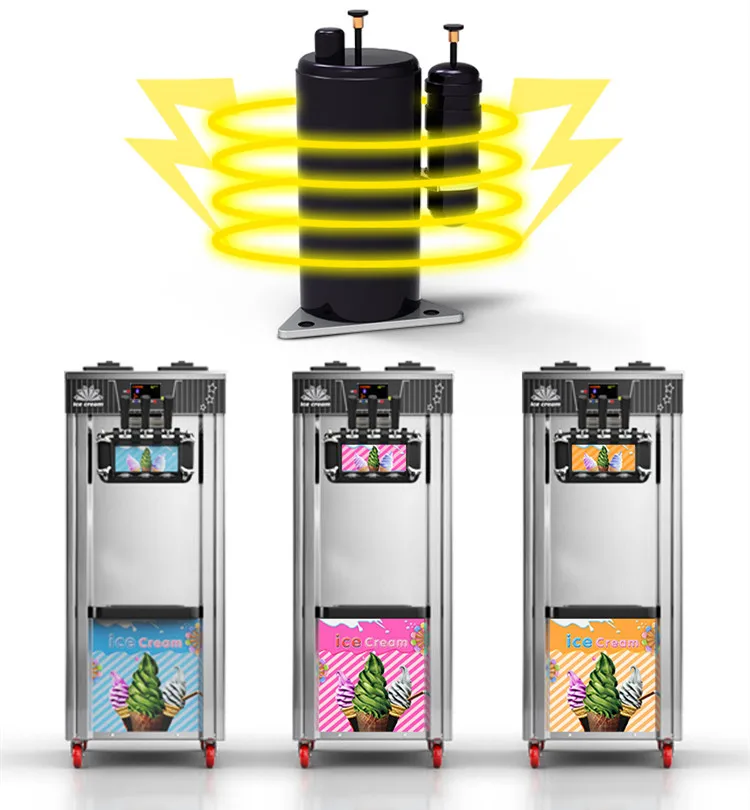 Commercial Twin twist flavor softy ice cream maker making machine