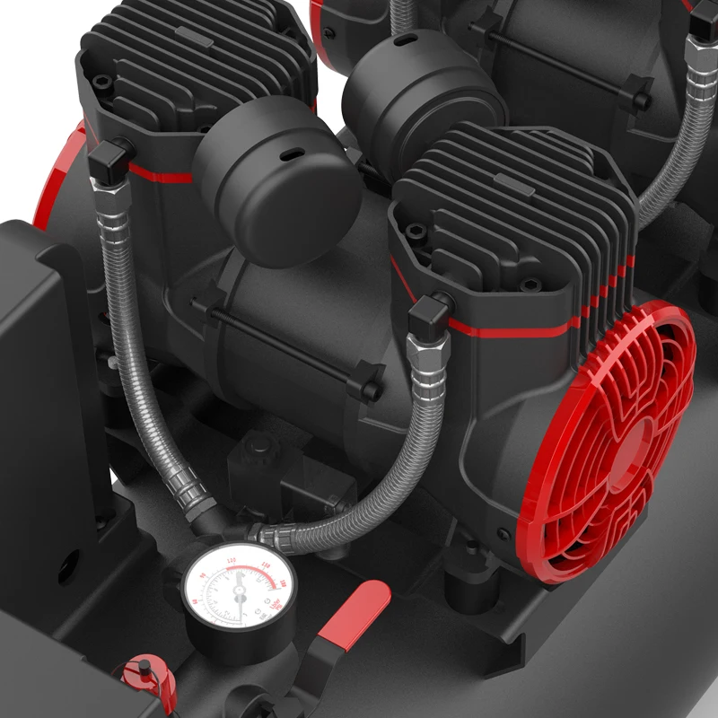 Professional 220 volt 600W*3 100l oil free and quiet silent oil-free air compressor