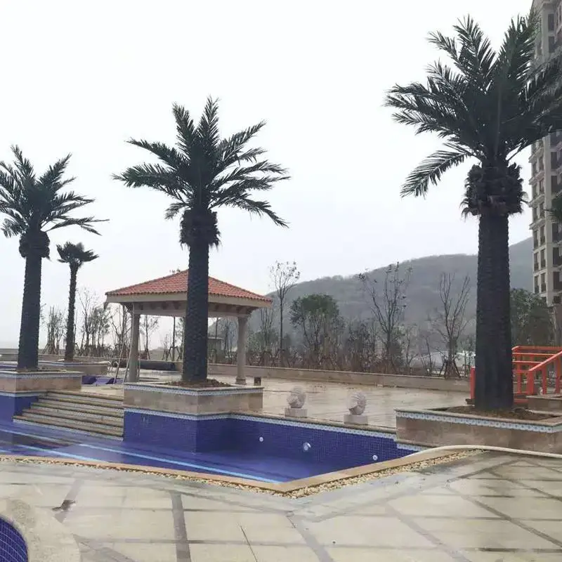 Outdoor Anti-ultraviolet Long Life Artificial Evergreen Plants Trees Decoration Artificial Palm Tree