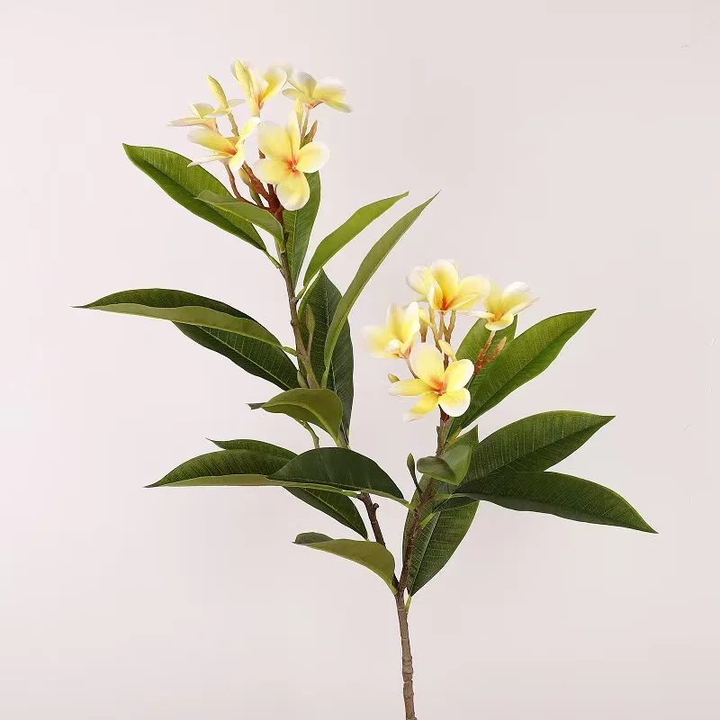 Hot Selling Mini Silk Real Touch Artificial Frangipani Flower For Home Wedding Party Events Decoration
