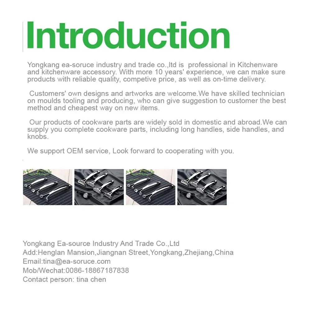 High Quality Die Cast Stainless Steel SS201 Replacement Side Pot Handle For Cooking Pot