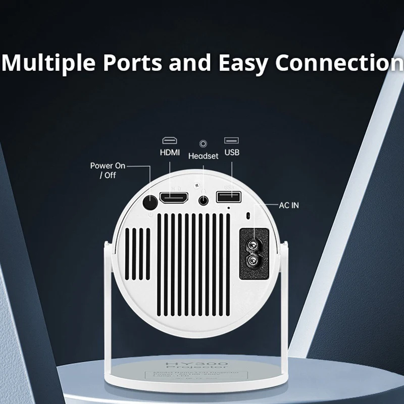 Hot Sell HY300 Projector Pro Smart Android 11.0 Portable HD Mini 4K 1080P Automatic Correction Home Theater Projecteur