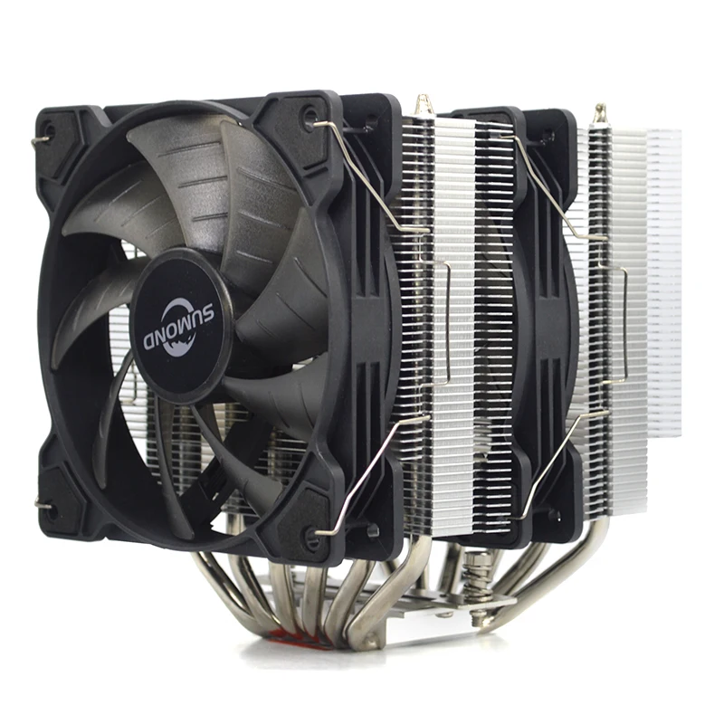 Newly designed factory CPU cooling processor cooler double fan double tower 6 heat pipe DC lampless fan 120MM