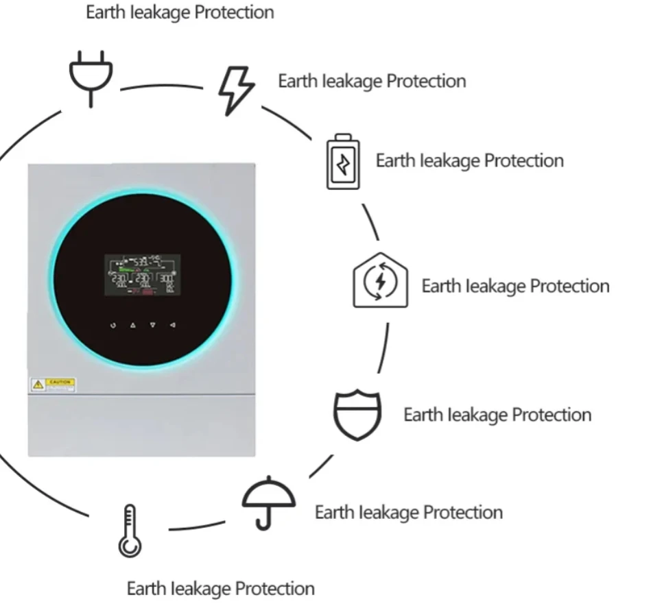 Jesudom 48VDC to 230VAC Built in WIFI 5.6KW Hybrid Off Solar Grid Inverter 120A MPPT Solar Charge Controller