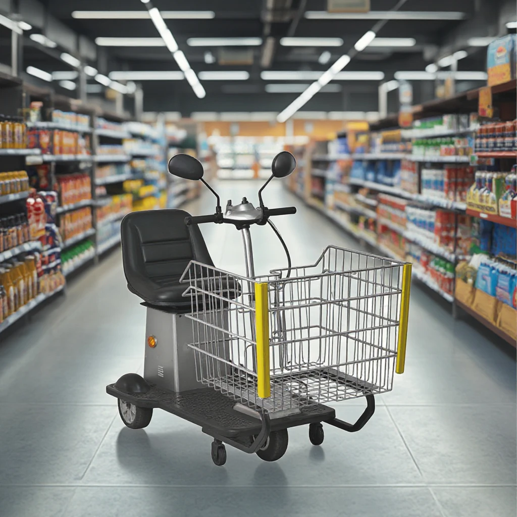 Supermarket Cosco wholesale shopping  high capacity cargo stable electric vehicle shopping cart with adjustable seat & speed