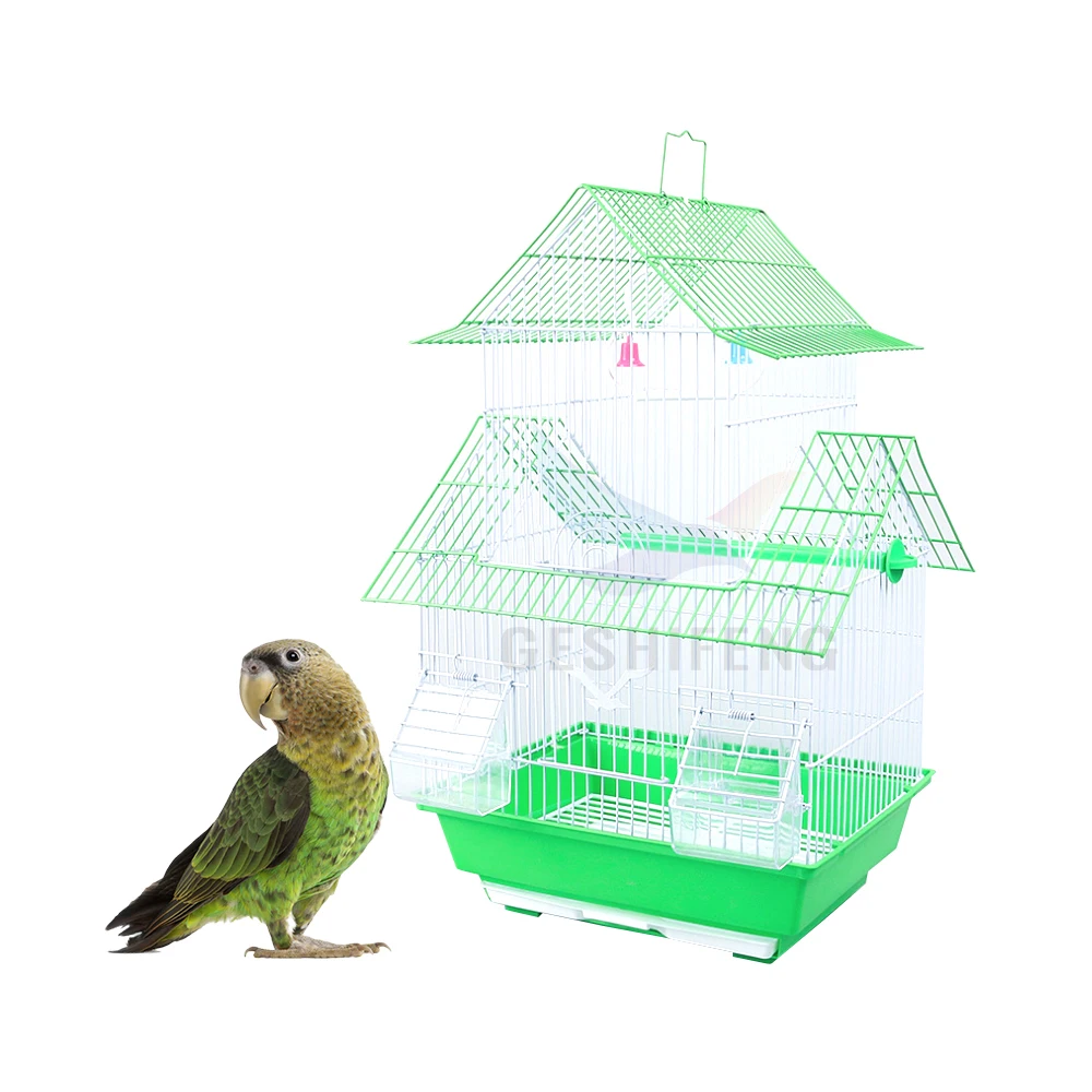 Fashion Large Iron Bird Cage Two Layers Parrots Birdhouse Parrot Cage for Bird Living