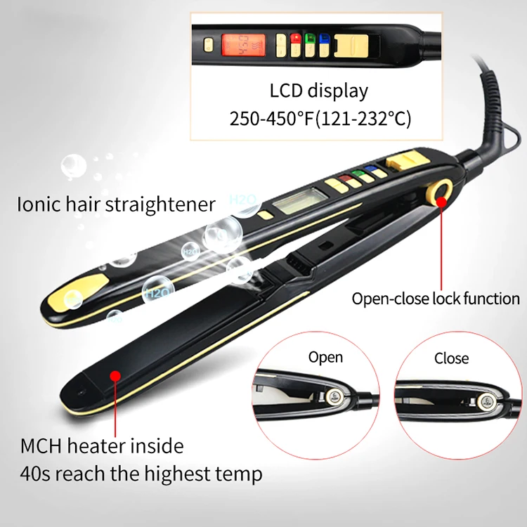 High Temp Straightener Hot Comb Hair Household Frizz Infared Infrared Steam Japanese Keratin Straightening Korean Lcd Brush