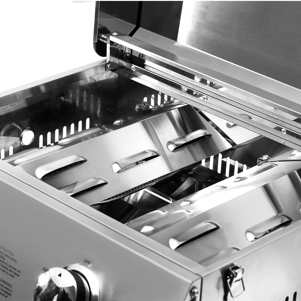 HGG2011U 2 Burner Table Top Gas Grill easy portable for outdoor barbecue