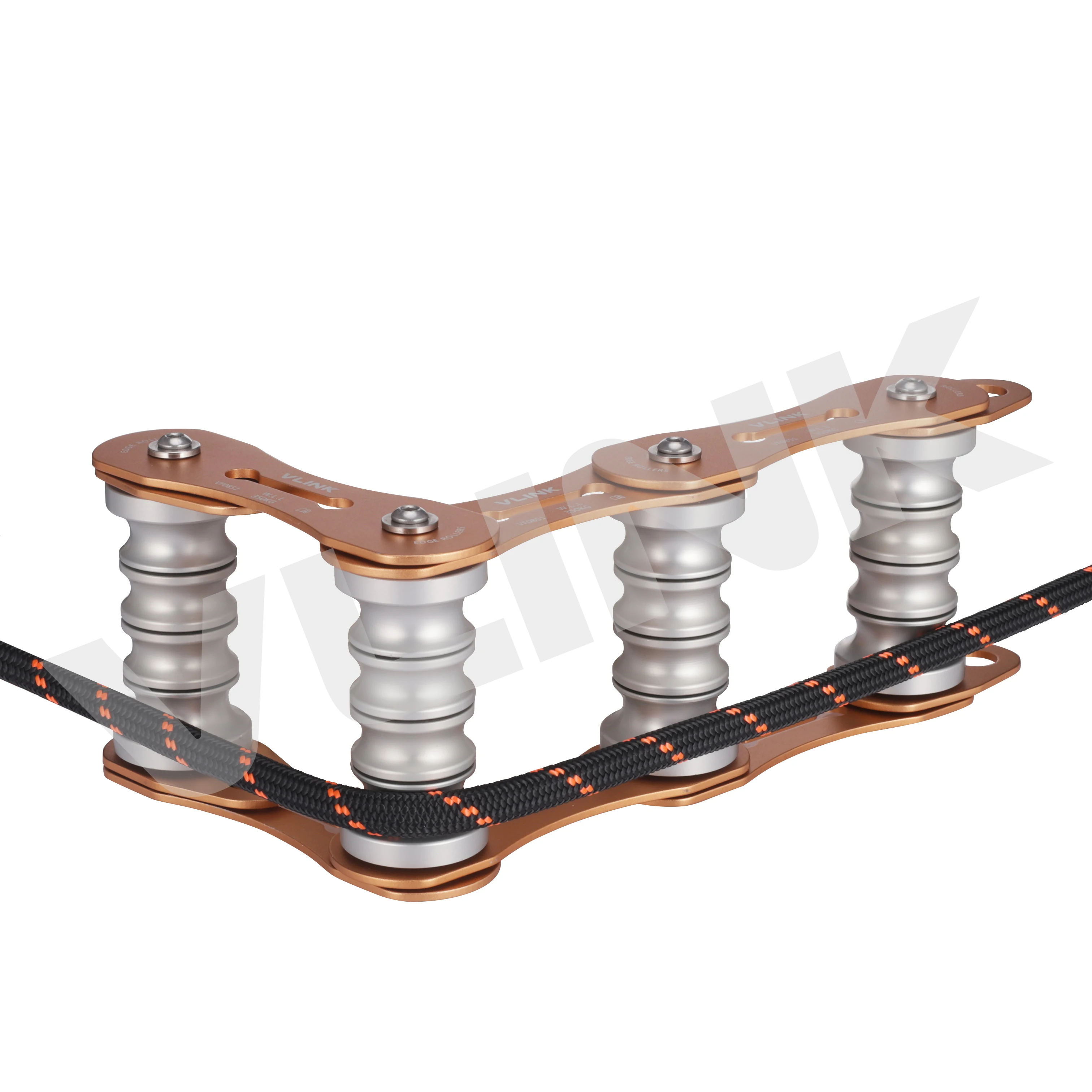 4-slot Chain Rope Protector Outdoor Rescue Climbing Rock Rope Lightweight Equipment Alloy Edge Protect Pulley