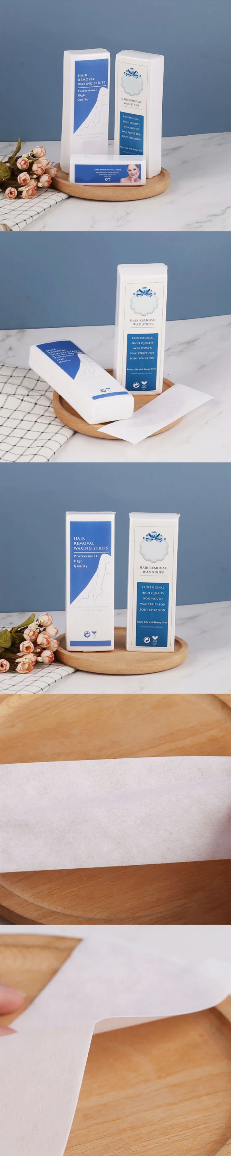 
custom brazilian disposable waxing strips hair remove facial wax paper and wax for sale 