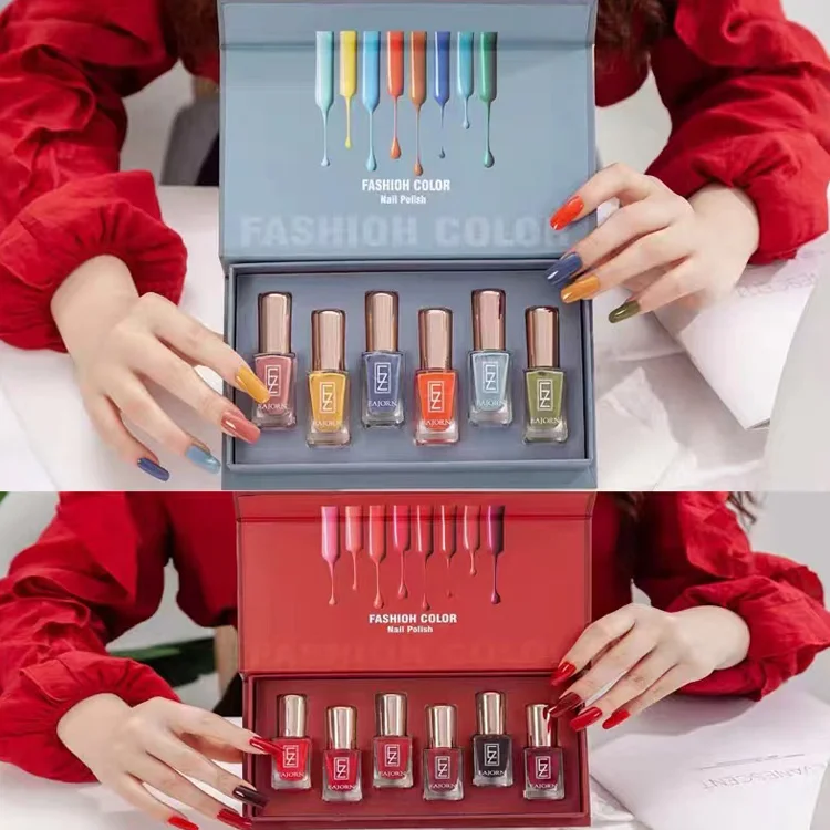 Foil stamping Custom logo printed Book Shape Packaging Paper Cardboard Box nail polish oil Packaging Box