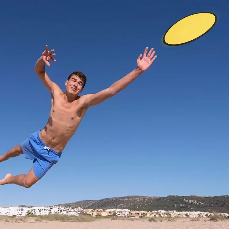 Custom Printing Children Beach Toy Frisbeed Folding Fan Kids Nylon Fabric Flying Disc Foldable With Pouch