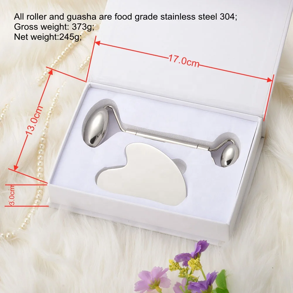 face roller body agate tools stone nephrite jade stainless steel gua sha bian stone rose quartz jade roller gua sha