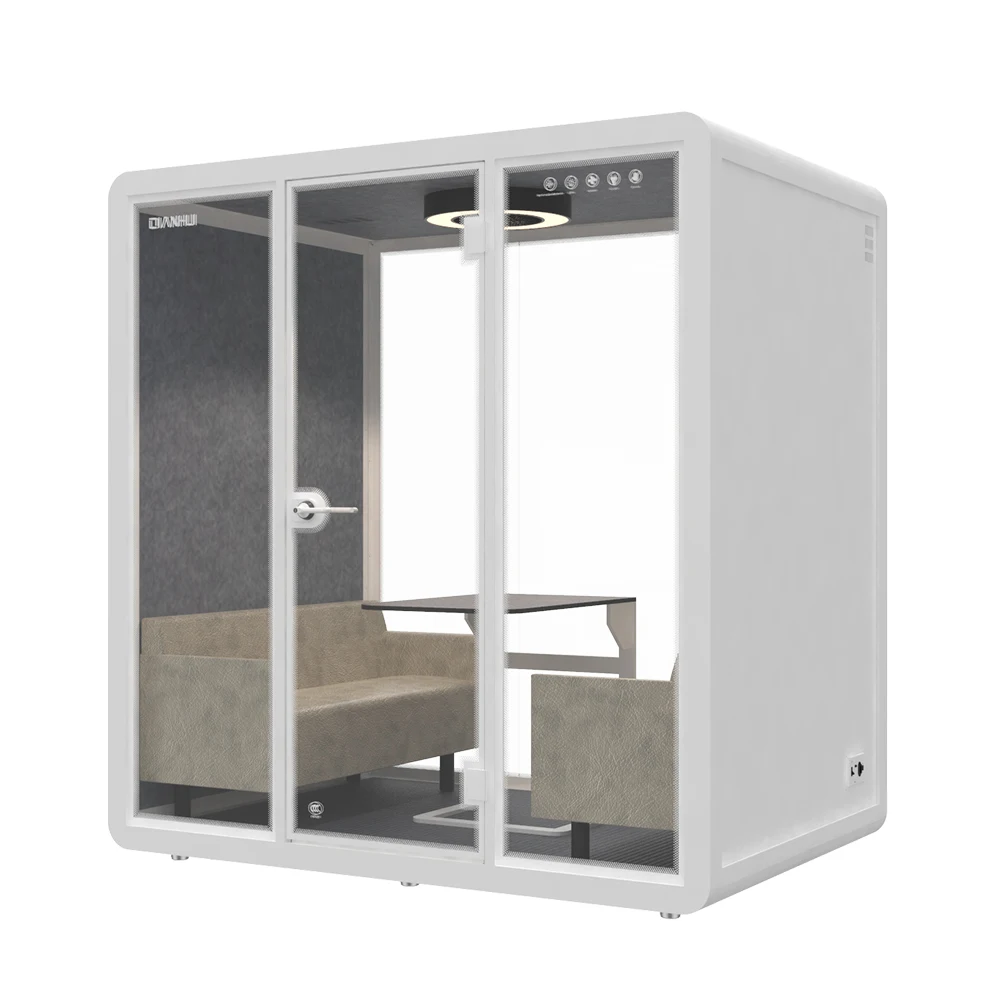 assemble 35db portable office meeting pod soundproof phone booth portable studio office pod work sound proof