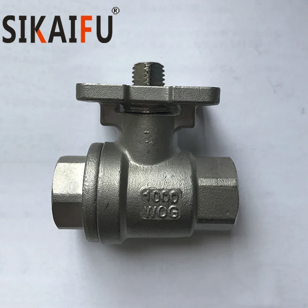 Customize Logo on body DN20 Stainless Steel Threaded Two Piece Ball Valve
