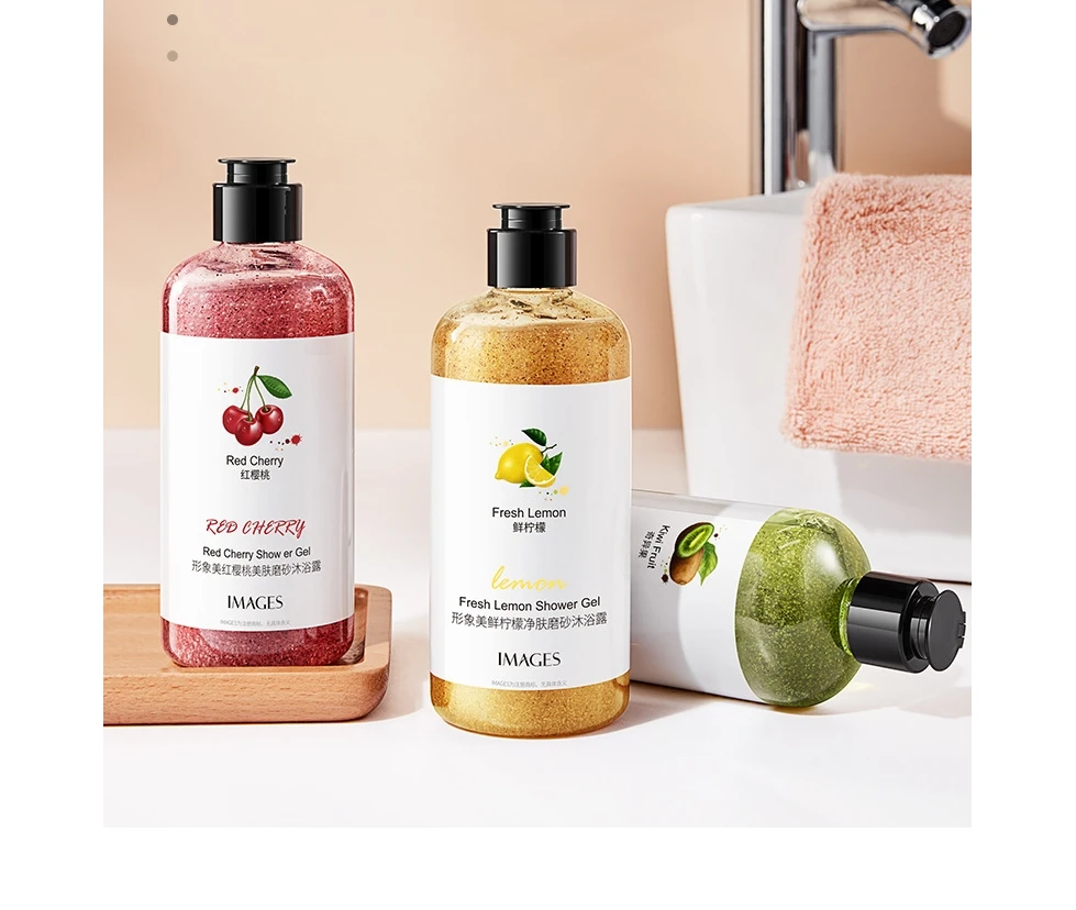 Authentic Kiwifruit Fruit Skin Scrub Shower Gel Deep Cleansing Fragrance Perfume Shower Gel Fragrance 300ml wholesale price