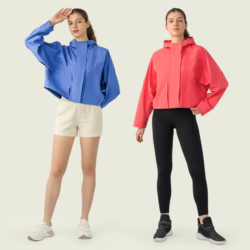 Custom Logo Hiking Outdoor Jacket Coat Water Repellent Windproof Wind Breaker Windbreaker Jacket for Women Stand Sportswear