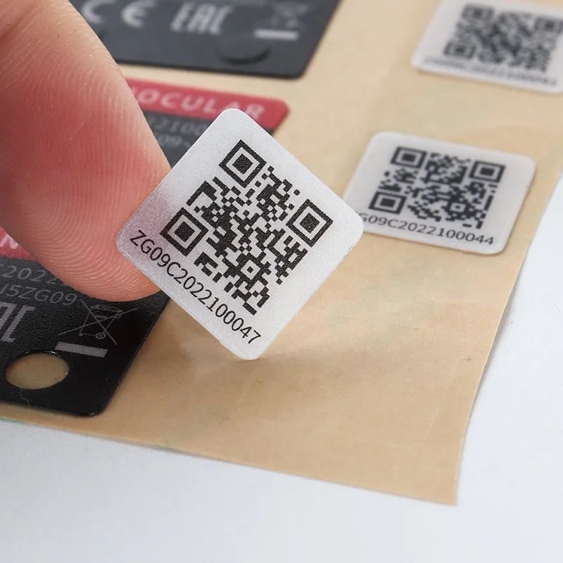 Custom printed PVC double-sided adhesive industrial label sticker