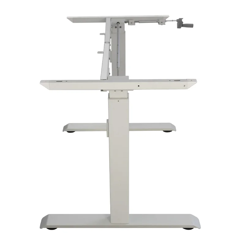 Living Room Study Children Metal Manual Hand Crank Frame For Standing Computer Sit To Stand Table Adjustable Height Office Desks