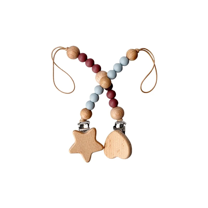 OEM Fashion Baby Teeth Beads BPA Free Food Grade Silicone Baby Keychain Silicone Teeth